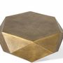Coffee tables - Hexagonal coffee table in gold metal - GINER Y COLOMER