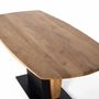 Dining Tables - Acacia wood and metal dining table - GINER Y COLOMER