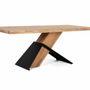 Dining Tables - Acacia wood and metal dining table - GINER Y COLOMER