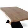 Tables Salle à Manger - Table à manger en bois d'acacia et métal - GINER Y COLOMER