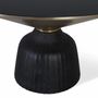 Tables basses - Table basse plateau verre trempé structure aluminium - GINER Y COLOMER