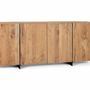 Sideboards - Rustic acacia and metal sideboard, natural elegance - GINER Y COLOMER