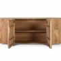 Sideboards - Rustic acacia and metal sideboard, natural elegance - GINER Y COLOMER