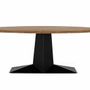 Tables Salle à Manger - Table à manger bois d'acacia naturel et fer noir 200cm - GINER Y COLOMER