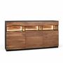 Buffets - Buffet en bois d'acacia naturel et noir - GINER Y COLOMER