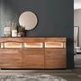 Buffets - Buffet en bois d'acacia naturel et noir - GINER Y COLOMER