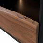 Meubles TV - Meuble TV en bois d'acacia naturel et noir - GINER Y COLOMER