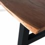 Dining Tables - Dining table with acacia wood top and metal base 200cm - GINER Y COLOMER