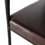 Chaises - Chaise recouverte de cuir naturel marron et pieds en métal - GINER Y COLOMER