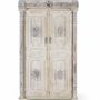 Wardrobe - Aged white mango wood cabinet with a sophisticated touch - GINER Y COLOMER