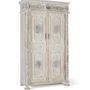 Wardrobe - Aged white mango wood cabinet with a sophisticated touch - GINER Y COLOMER