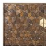 Sideboards - Sophisticated mango wood and metal sideboard in walnut and gold - GINER Y COLOMER