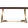Dining Tables - Mango wood dining table with metal base 200cm - GINER Y COLOMER