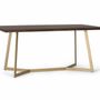 Dining Tables - Mango wood dining table with metal base 200cm - GINER Y COLOMER
