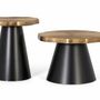Tables basses - Lot de 2 tables basses en métal et cuivre vieilli - GINER Y COLOMER