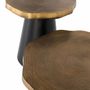 Tables basses - Lot de 2 tables basses en métal et cuivre vieilli - GINER Y COLOMER