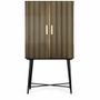Wardrobe - 2-door wooden cabinet covered in bronze and marble top - GINER Y COLOMER
