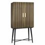 Wardrobe - 2-door wooden cabinet covered in bronze and marble top - GINER Y COLOMER