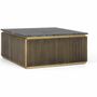 Coffee tables - Bronze-covered wooden coffee table with marble top - GINER Y COLOMER