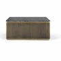 Coffee tables - Bronze-covered wooden coffee table with marble top - GINER Y COLOMER