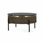Tables basses - Table basse en bois recouverte de bronze et plateau en marbre - GINER Y COLOMER