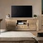 TV stands - TV cabinet with 2 doors and 1 drawer in solid mango wood - GINER Y COLOMER
