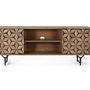TV stands - TV cabinet with 2 doors and 2 shelves in mango wood - GINER Y COLOMER