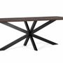 Dining Tables - Acacia wood dining table with metal legs 230 cm - GINER Y COLOMER