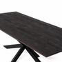 Dining Tables - Acacia wood dining table with metal legs 230 cm - GINER Y COLOMER