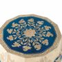 Stools - Ethnic style stool made of mango wood and hand painted - GINER Y COLOMER