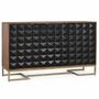 Sideboards - Hand-carved sideboard in mango wood with gilded legs 135 cm - GINER Y COLOMER