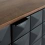 Sideboards - Hand-carved sideboard in mango wood with gilded legs 135 cm - GINER Y COLOMER