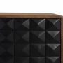 Meubles TV - Meuble TV fait main en bois de manguier avec pieds dorés, 150 cm - GINER Y COLOMER