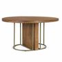 Dining Tables - Round dining table in solid mango wood 150 cm - GINER Y COLOMER