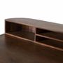 Bureaux - Bureau artisanal en bois de manguier avec structure dorée - GINER Y COLOMER
