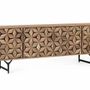 Meubles TV - Meuble TV en bois de manguier fait main avec 4 portes, 177 cm - GINER Y COLOMER