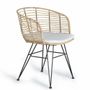 Chaises - Lot de 2 chaises en rotin et métal - GINER Y COLOMER