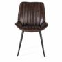 Chairs - Natural dark brown leather chair - GINER Y COLOMER
