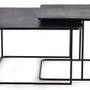 Tables basses - Table basse plateau bronze et pieds métal - GINER Y COLOMER
