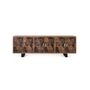 Sideboards - Natural and black acacia wood sideboard plus metal - GINER Y COLOMER