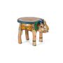 Tabourets - Tabouret en bois de manguier peint à la main avec détails multicolores - GINER Y COLOMER