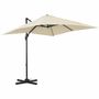 Sunshades - Square tilting offset parasol, dimensions 2.45L x 2.45W x 2.45H m - AOSOM BUSINESS
