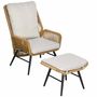 Lawn armchairs - Reclining garden lounge chair with footrest cushions - AOSOM BUSINESS