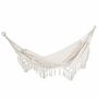 Transats - Hamac de voyage portable style bohème chic coton polyester beige - AOSOM BUSINESS