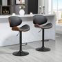 Tabourets - Lot de 2 tabourets de bar design contemporain bois PU - AOSOM BUSINESS