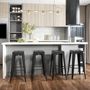 Stools - Set of 4 industrial bar stools - AOSOM BUSINESS