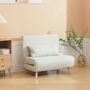 Armchairs - Nordic style convertible armchair adjustable off-white cushion - AOSOM BUSINESS