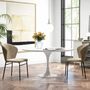 Chairs - Set of 2 chairs with black steel wrap-around backrest and linen-look fabric - AOSOM BUSINESS