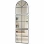 Miroirs - Miroir atelier triptyque métal 60x180 cm style verrière noir - AOSOM BUSINESS