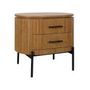 Chests of drawers - END OF SOFA 2 DRAWERS 'MALIBU' BEIGE OAK 65x42x60h - FANCY